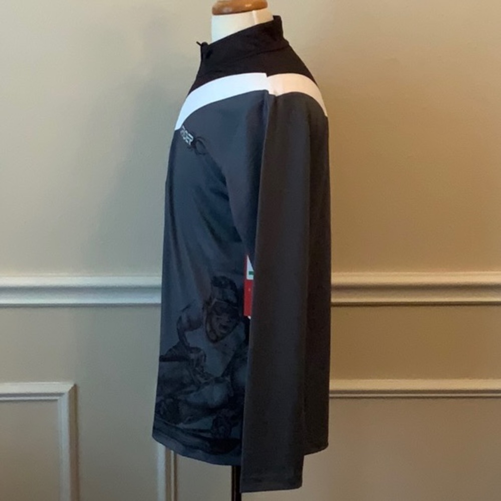 Spyder Rival Zip T-Neck - Black/White - Large - Picture 5 of 14
